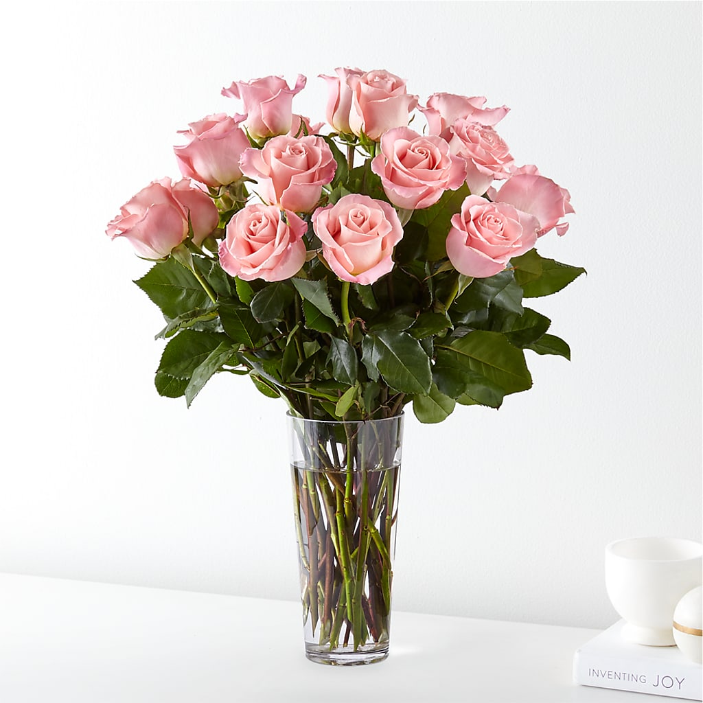 Long Stem Pink Rose Bouquet – FLOWER'S SMILING DESIGNS, Manchester NJ
