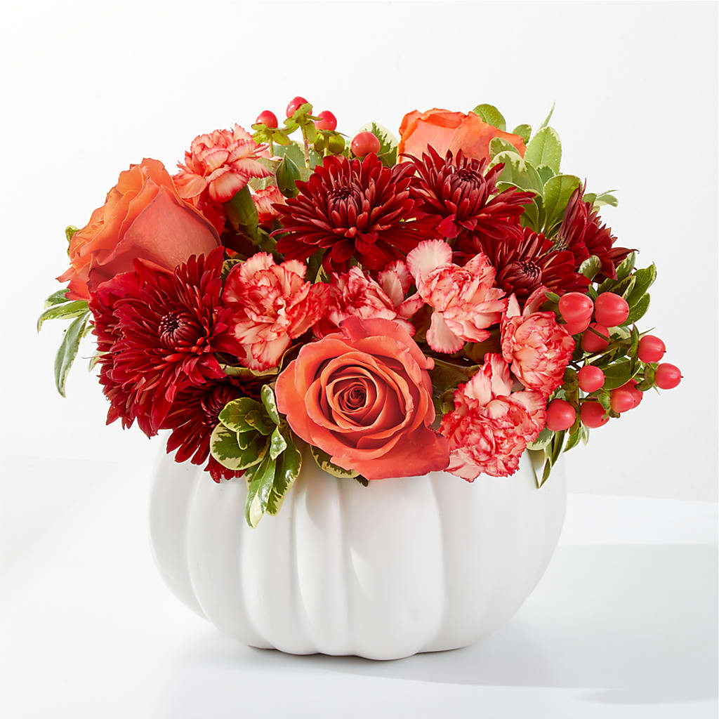 Autumn Air Pumpkin Bouquet – FLOWER'S SMILING DESIGNS, Manchester NJ