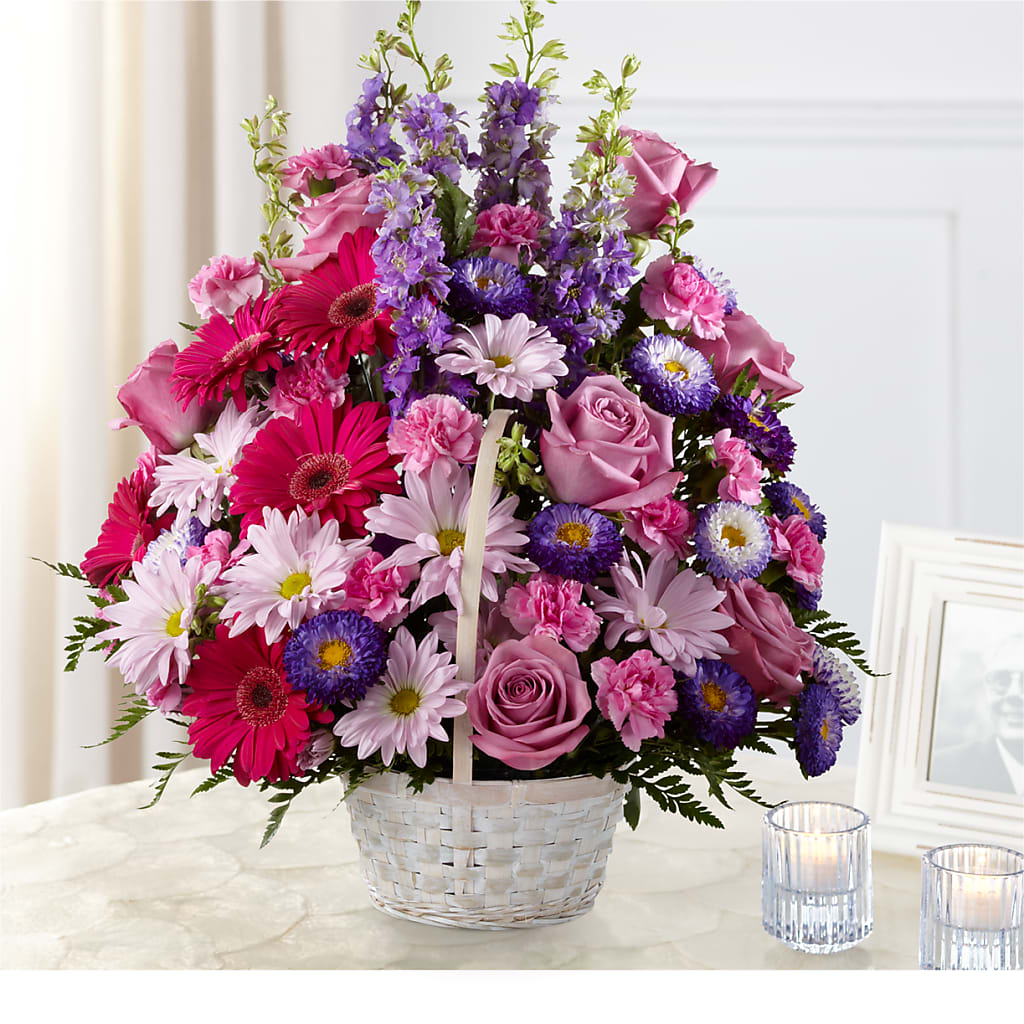 Pastel Peace Basket – FLOWER'S SMILING DESIGNS, Manchester NJ