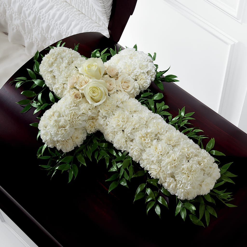 Peaceful Memories Casket Spray (Standard) – FLOWER'S SMILING DESIGNS, Manchester NJ