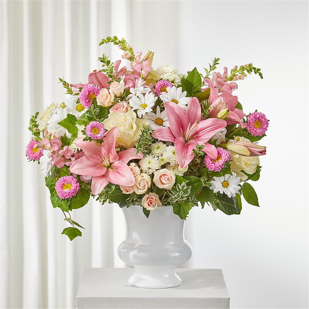 Empathetic Blooms Urn Arrangement – FLOWER'S SMILING DESIGNS, Manchester NJ