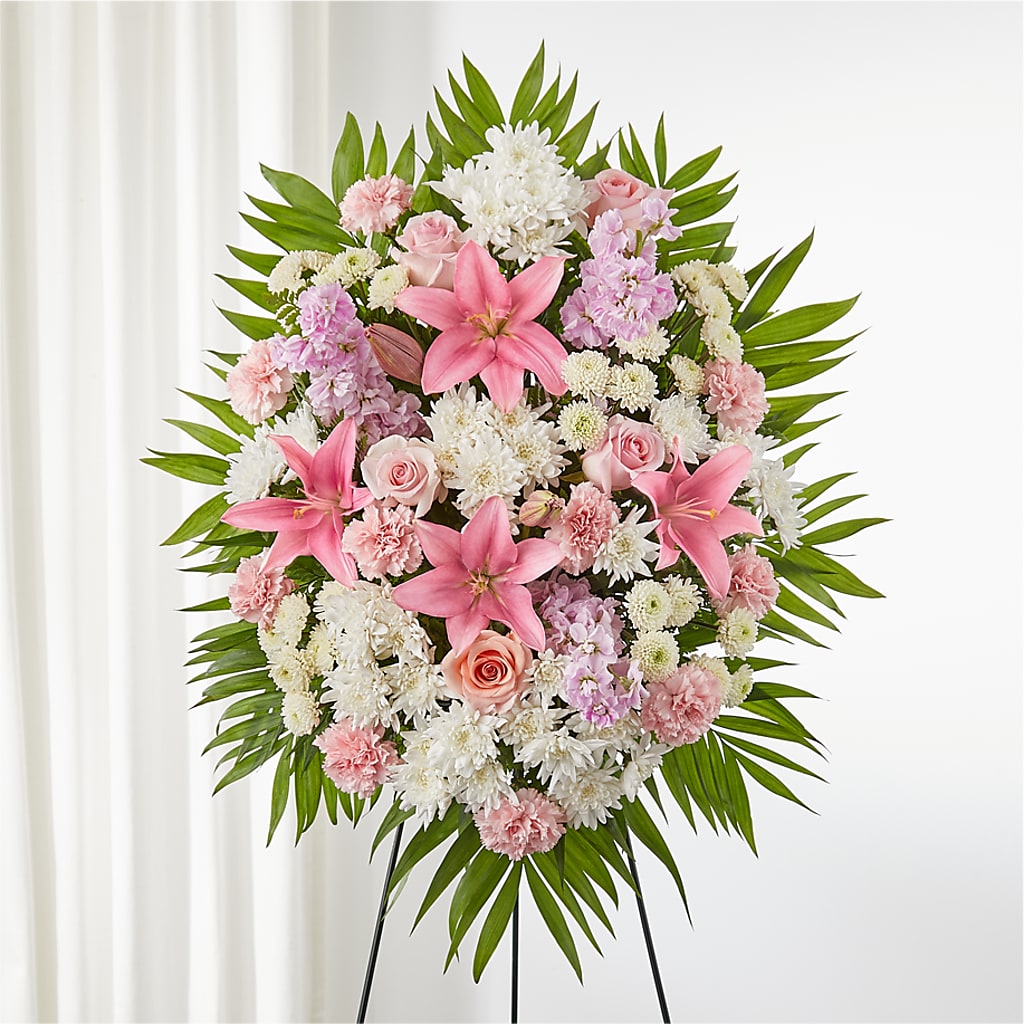 Offering Solace Standing Spray – FLOWER'S SMILING DESIGNS, Manchester NJ