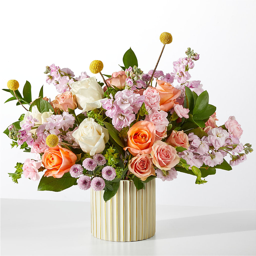 French Market Bouquet with Ivory Vase – FLOWER'S SMILING DESIGNS, Manchester NJ