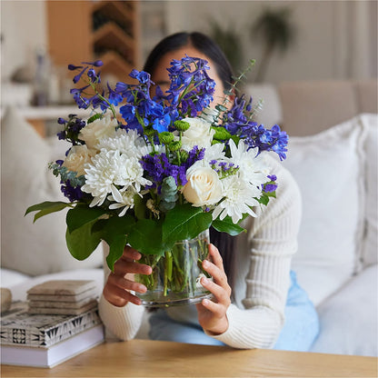 Cerulean Waves Bouquet – FLOWER'S SMILING DESIGNS, Manchester NJ