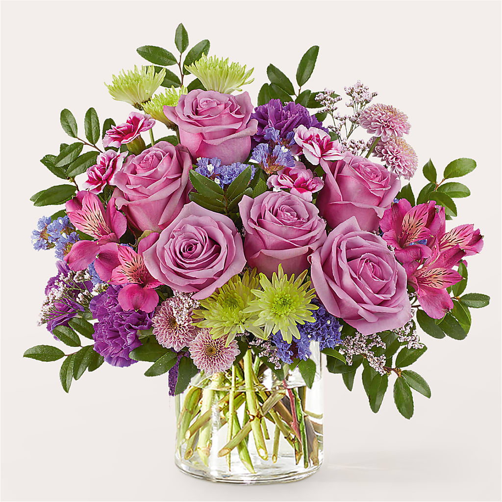 Glass Half Full Bouquet – FLOWER'S SMILING DESIGNS, Manchester NJ