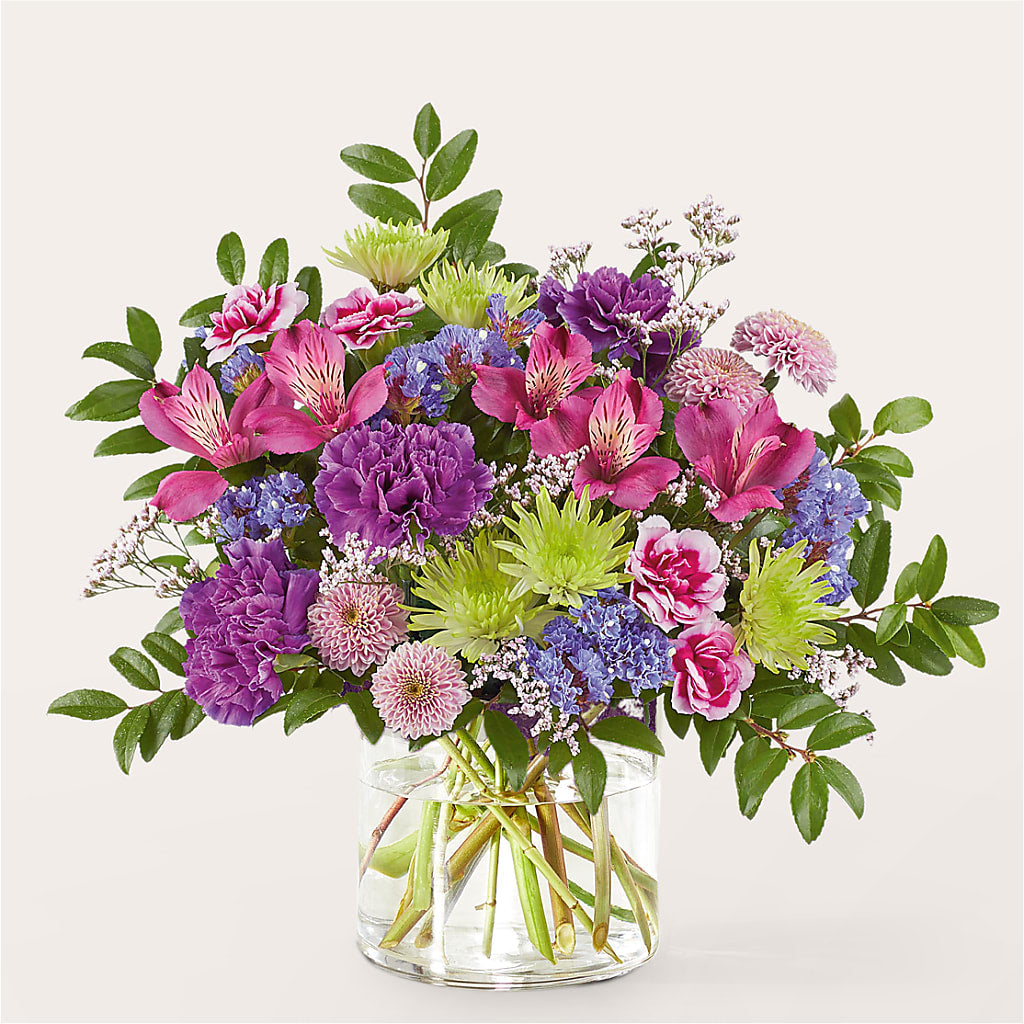 Glass Half Full Bouquet – FLOWER'S SMILING DESIGNS, Manchester NJ
