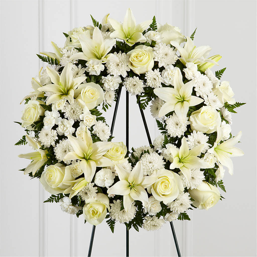 Treasured Tribute Wreath – FLOWER'S SMILING DESIGNS, Manchester NJ