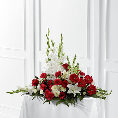 Crimson & White Arrangement – FLOWER'S SMILING DESIGNS, Manchester NJ