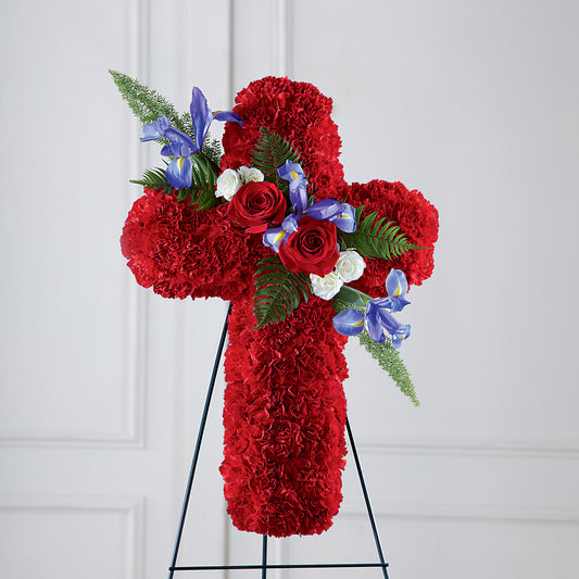 Faithful Hero Floral Cross – FLOWER'S SMILING DESIGNS, Manchester NJ