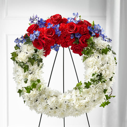 Patriotic Passion Wreath – FLOWER'S SMILING DESIGNS, Manchester NJ