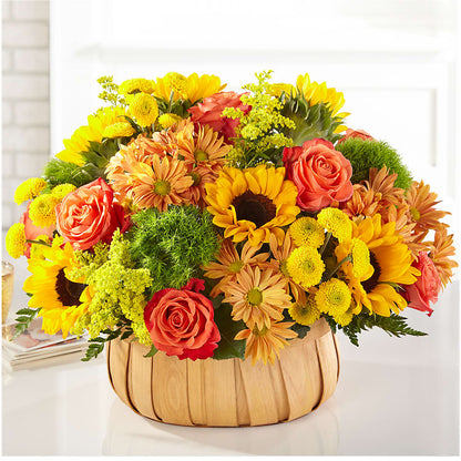 Harvest Sunflower Basket – FLOWER'S SMILING DESIGNS, Manchester NJ