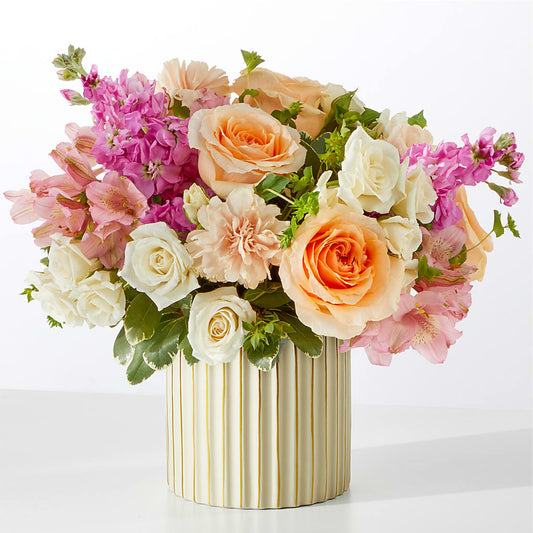 Paradise Bouquet with Ivory Vase – FLOWER'S SMILING DESIGNS, Manchester NJ