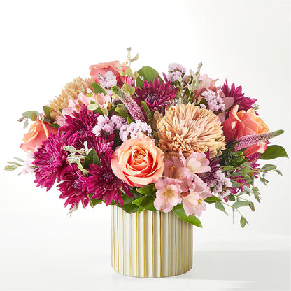 Berry Cobbler Bouquet with Ivory Vase – FLOWER'S SMILING DESIGNS, Manchester NJ