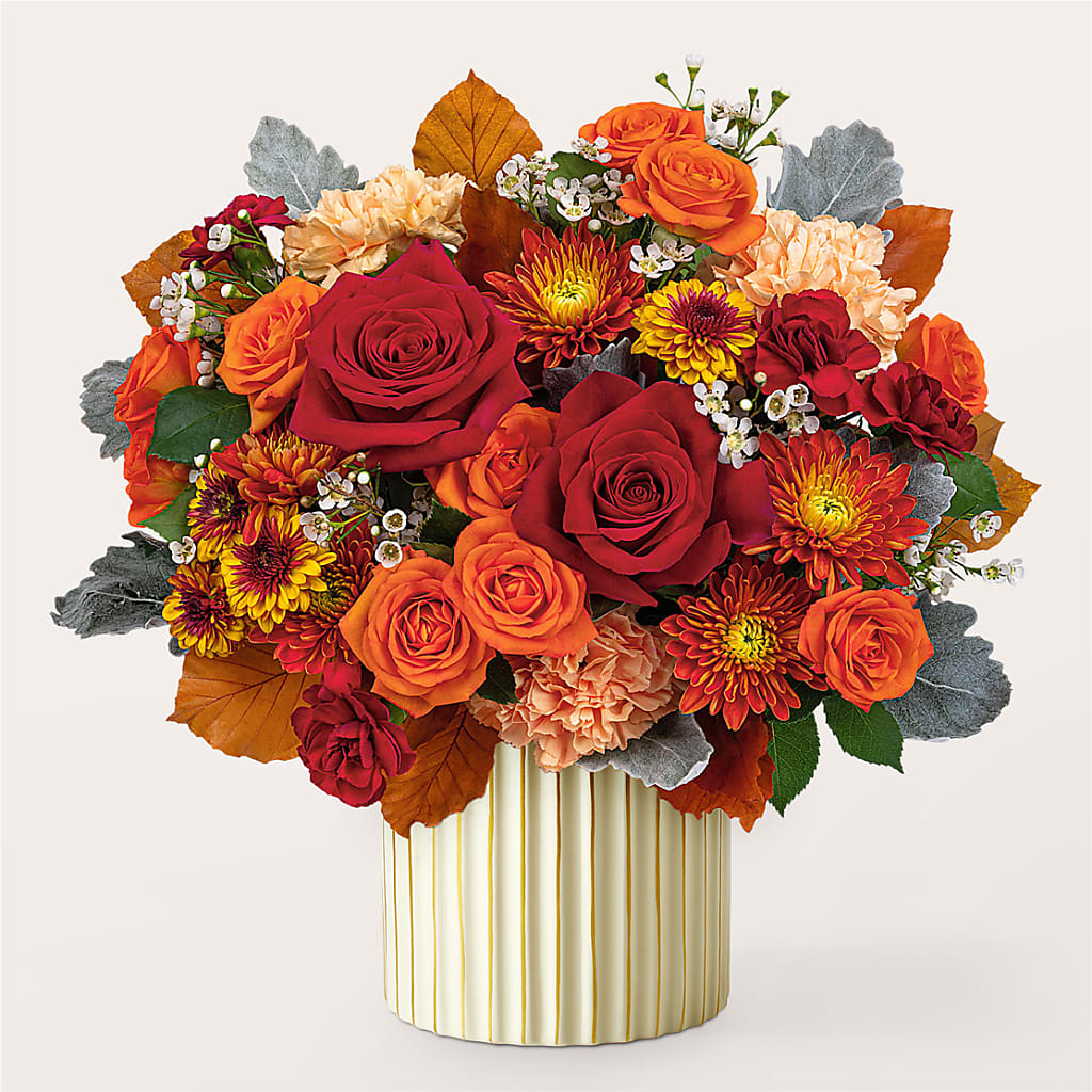 Merlot Bouquet with Ivory Vase – FLOWER'S SMILING DESIGNS, Manchester NJ