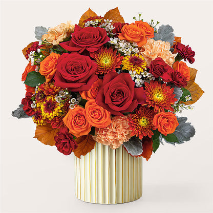 Merlot Bouquet with Ivory Vase – FLOWER'S SMILING DESIGNS, Manchester NJ
