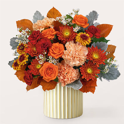Merlot Bouquet with Ivory Vase – FLOWER'S SMILING DESIGNS, Manchester NJ