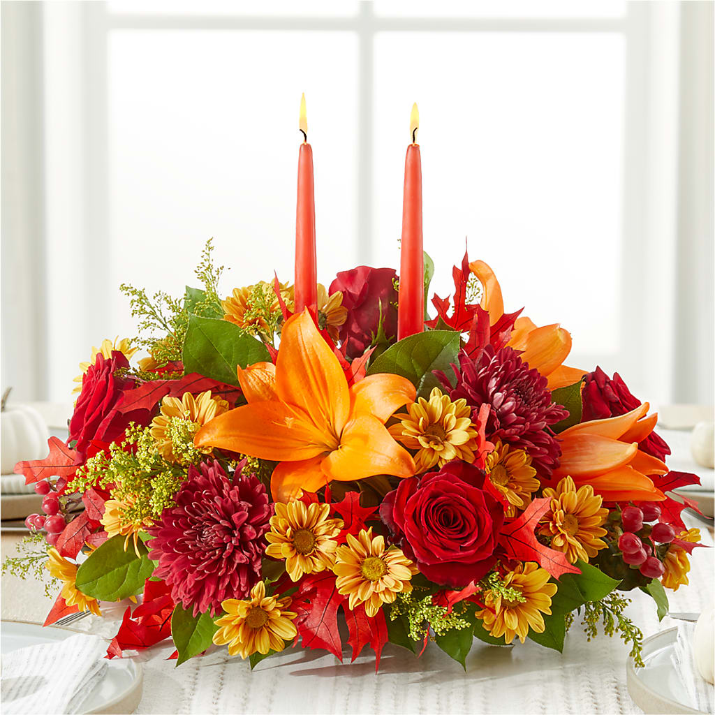Autumn's Embrace Centerpiece – FLOWER'S SMILING DESIGNS, Manchester NJ