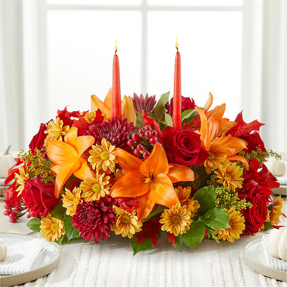 Autumn's Embrace Centerpiece – FLOWER'S SMILING DESIGNS, Manchester NJ