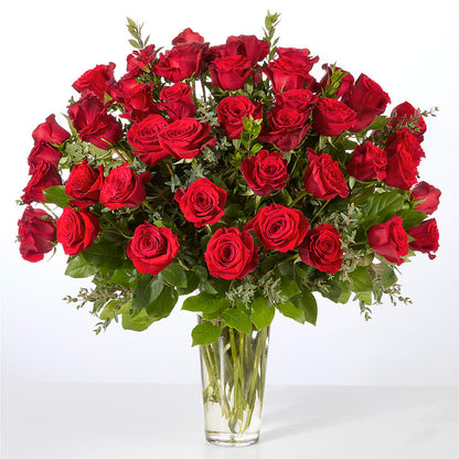 Forever Yours Fifty Stem Red Rose Bouquet – FLOWER'S SMILING DESIGNS, Manchester NJ